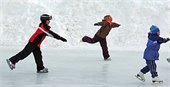 Waiting for cold temperatures for ice skating
