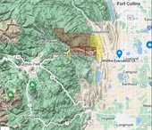 Wildfire West of Loveland July 29 2024