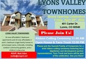 Lyons Valley Townhomes Grand Opening