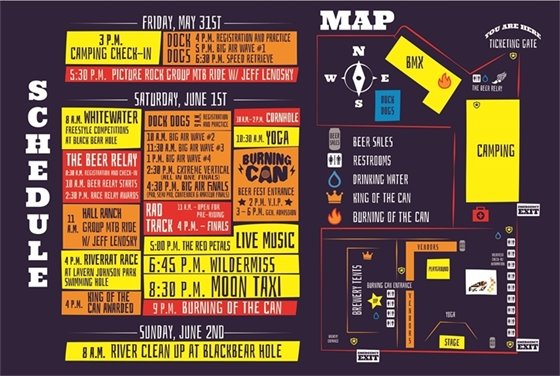 2019 Burning Can at Lyons Outdoor Games Event Map