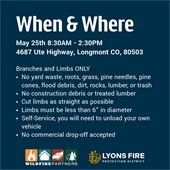 Lyons Fire Protection District Limb Drop Off