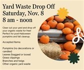Yard Waste Drop Off Event Nov 8